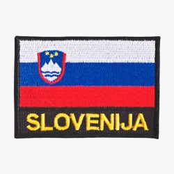 Našitek zastavica Slovenija z napisom