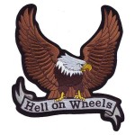 Našitek Orel z napisom Hell on Wheels