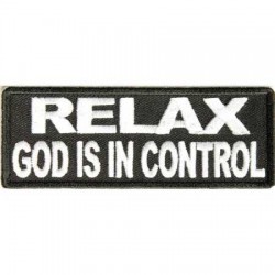 Našitek Relax God is in control